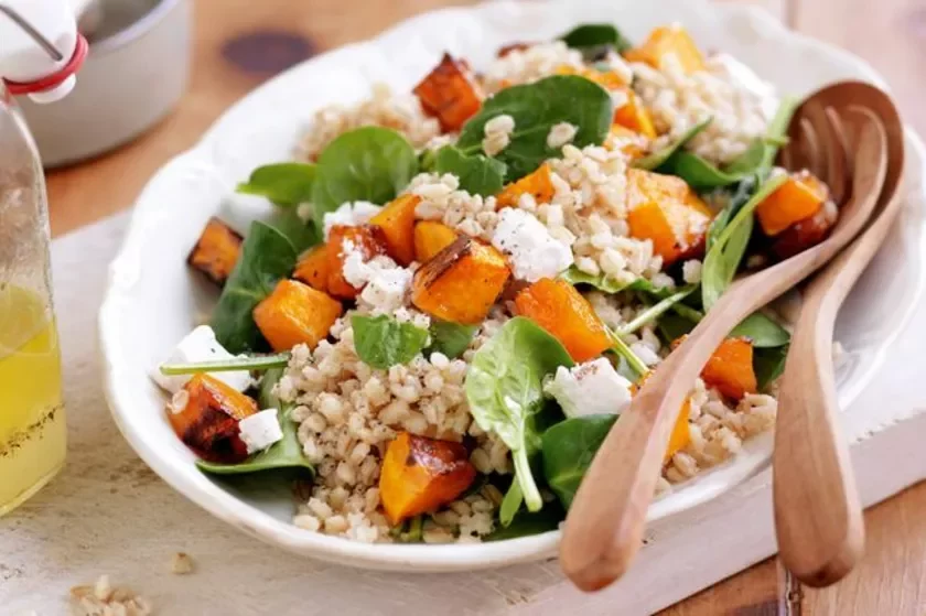 Barley and pumpkin salad